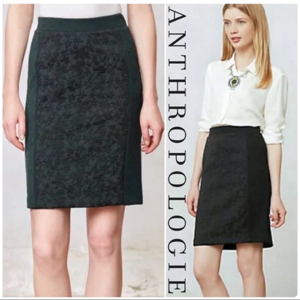ANTHROPOLOGIE Green Moulinette Soeurs Piana Skirt